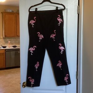 CJ Laing Black Flamingo Pants size 10